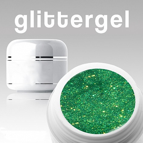 Barevný gel B155 - Neon Glitter Green